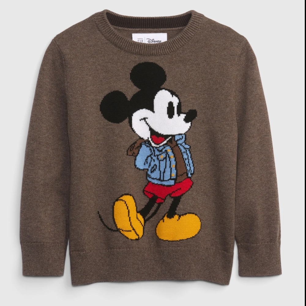 Like NEW Dinsey Gap Mickey Mouse Brown sweater 3T